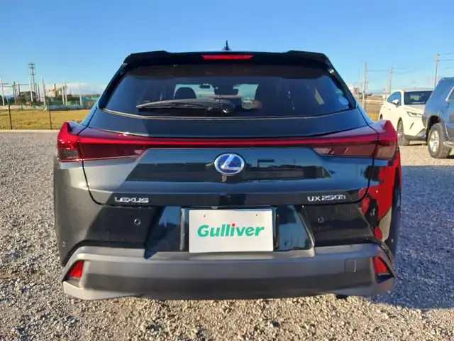 レクサス ＵＸ 250h ブラウンエディション 富山県 2020(令2)年 4.6万km グラファイトブラックガラスフレーク 純正10.3型ナビ/フルセグTV/ハンズフリーパワーバックドア/パノラミックビューモニター/ビルトインETC2.0/ドライブレコーダー/レーダークルーズコントロール/クリアランスソナー/セーフティシステムプラス/・プリクラッシュセーフティ/・レーントレーシングアシスト/・オートマチックハイビーム/・先行車発進告知機能/・ロードサインアシスト/ブラインドスポットモニター/パーキングサポートブレーキ/LEDヘッドランプ/革巻きステアリング/ステアリングヒーター/ブラウン合皮シート/前席パワーシート/シートヒーター/純正17インチアルミホイール/スマートエントリー/スタートシステム/禁煙車