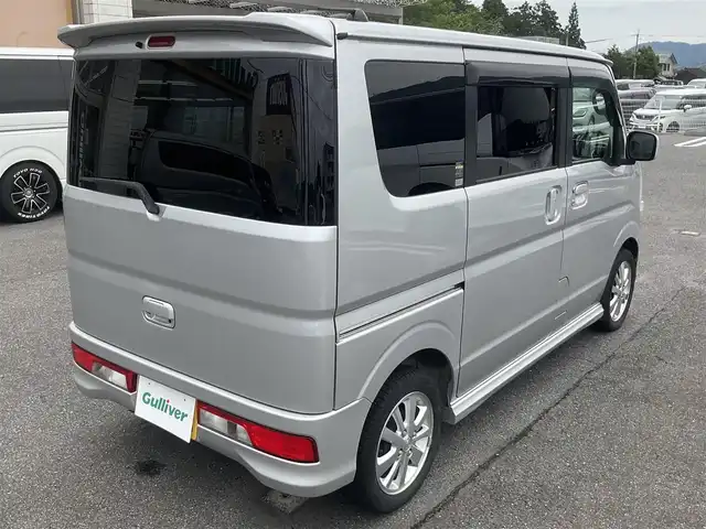 マツダ スクラム ワゴン PZターボ 滋賀県 2015(平27)年 5.6万km シルキーシルバーメタリック 直列3気筒DOHC12バルブICターボ/衝突被害軽減システム /(デュアルカメラブレーキサポート)/車検令和8年6月まで/純正14インチアルミホイール/純正キセノンヘッドライト/・フォグランプ/片側パワースライドドア/純正ナビゲーション/・フルセグTV/・CD/DVD/・Bluetooth/バックカメラ/ステアリングスイッチ/スペアキー/取扱説明書/保証書