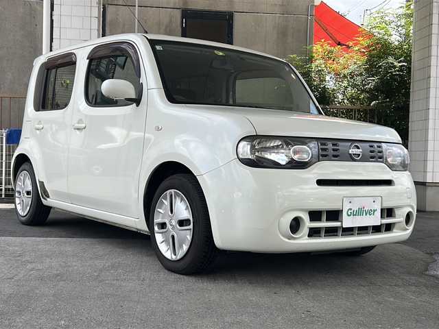 日産 キューブ 15X 京都府 2010(平22)年 4.6万km ホワイトパール ワンオーナー車/純正ナビ(MP310-W)/ワンセグTV/Bluetooth Audio/CD/DVD/バックカメラ/ETC/電格ミラー/純正ドアバイザー/純正フロアマット/保証書/取扱説明書/スペアキー