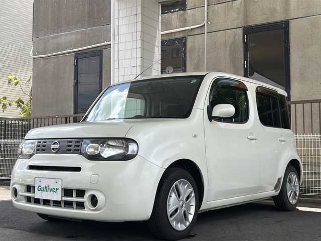 日産 キューブ 15X 京都府 2010(平22)年 4.6万km ホワイトパール ワンオーナー車/純正ナビ(MP310-W)/ワンセグTV/Bluetooth Audio/CD/DVD/バックカメラ/ETC/電格ミラー/純正ドアバイザー/純正フロアマット/保証書/取扱説明書/スペアキー
