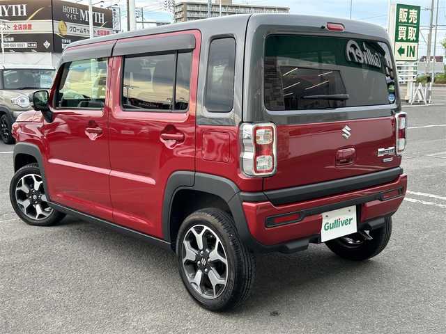 スズキ ハスラー HYBRID X 徳島県 2020(令2)年 0.6万km フェニックスレッドパール/ガンメタリック2トーンルーフ メーカー9インチナビ/　AM/FM/BT/フルセグ/USB/iPod/DISC/カープレイ/ドライブレコーダー　ZDR016/バックカメラ/全方位カメラ/ETC/コーナーセンサー/全方向モニター/クリアランスソナー/純正ドアバイザー/シートヒーター/スペアキー/アイドリングストップ/純正フロアマット