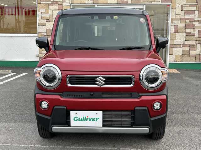 スズキ ハスラー HYBRID X 徳島県 2020(令2)年 0.6万km フェニックスレッドパール/ガンメタリック2トーンルーフ メーカー9インチナビ/　AM/FM/BT/フルセグ/USB/iPod/DISC/カープレイ/ドライブレコーダー　ZDR016/バックカメラ/全方位カメラ/ETC/コーナーセンサー/全方向モニター/クリアランスソナー/純正ドアバイザー/シートヒーター/スペアキー/アイドリングストップ/純正フロアマット