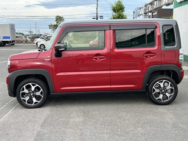 スズキ ハスラー HYBRID X 徳島県 2020(令2)年 0.6万km フェニックスレッドパール/ガンメタリック2トーンルーフ メーカー9インチナビ/　AM/FM/BT/フルセグ/USB/iPod/DISC/カープレイ/ドライブレコーダー　ZDR016/バックカメラ/全方位カメラ/ETC/コーナーセンサー/全方向モニター/クリアランスソナー/純正ドアバイザー/シートヒーター/スペアキー/アイドリングストップ/純正フロアマット