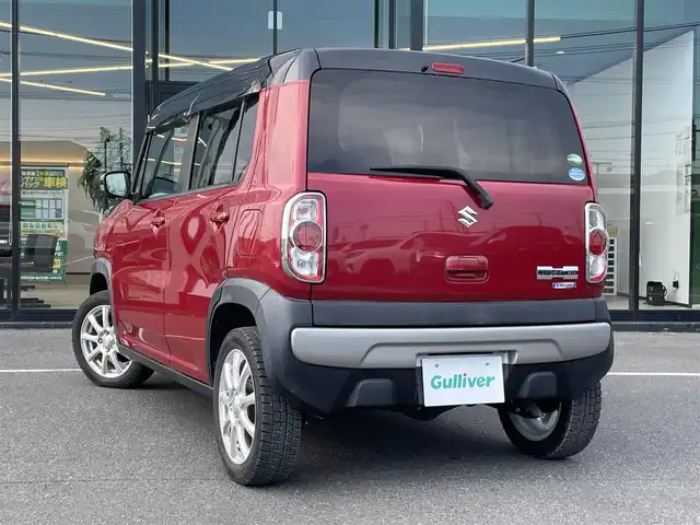 スズキ ハスラー X 茨城県 2018(平30)年 4.7万km フェニックスレッドパール/ブルーイッシュブラックパール 純正ナビ（DISC/SD/iPod/TV/USB/FM/AM/Bluetooth接続）/アイドリングストップ/ETC/全方位カメラ/純正フロアマット/シートヒーター/社外15インチアルミ/サマータイヤ付/ステアリングリモコン/グリップコントロール/ダウンヒルアシスト/ドアバイザー/横滑り防止装置/LEDヘッドライト/レーンキープアシスト/オートライト