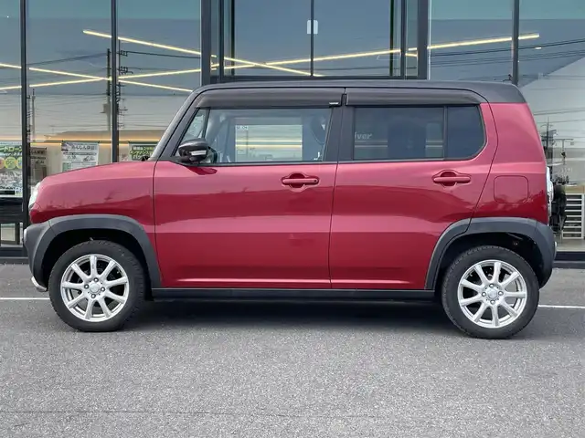 スズキ ハスラー X 茨城県 2018(平30)年 4.7万km フェニックスレッドパール/ブルーイッシュブラックパール 純正ナビ（DISC/SD/iPod/TV/USB/FM/AM/Bluetooth接続）/アイドリングストップ/ETC/全方位カメラ/純正フロアマット/シートヒーター/社外15インチアルミ/サマータイヤ付/ステアリングリモコン/グリップコントロール/ダウンヒルアシスト/ドアバイザー/横滑り防止装置/LEDヘッドライト/レーンキープアシスト/オートライト