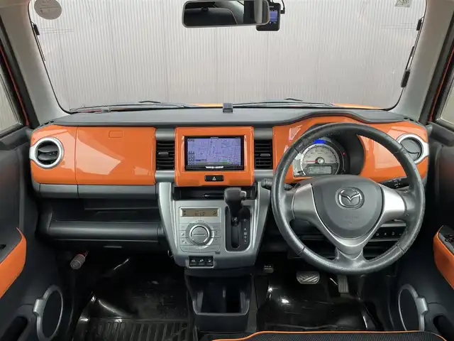 マツダ フレア クロスオーバー XS 道東・釧路十勝 2015(平27)年 6.4万km パッションオレンジ ホワイト2トーン ４WD/社外ナビ/バックカメラあり/BT・DVD・CD/ETC/スペアキーあり/運転席シートヒーター/デュアルセンサーブレーキサポート/レーンキープアシスト/ヒルティセントアシストコントロール/冬タイヤ積み込み/純正フロアマット/純正15インチスチールホイル/社外エンジンスターター/社外ドライヴレコーダー