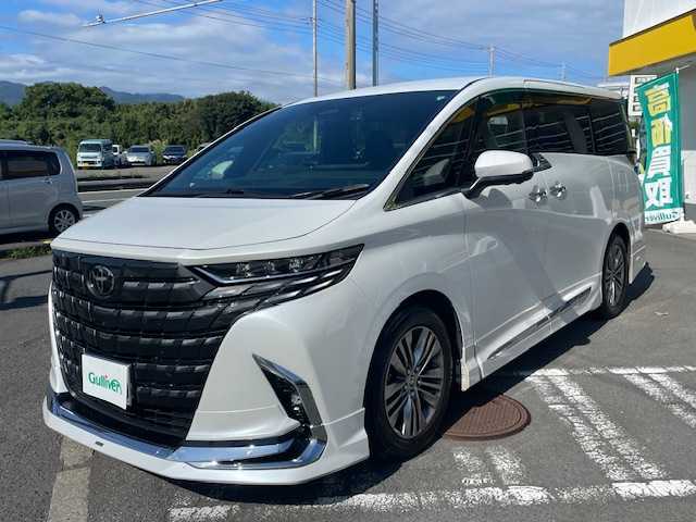 トヨタ アルファード Z 神奈川県 2024(令6)年 2.2万km プラチナホワイトパールマイカ モデリスタエアロ/レーダークルーズコントロール/キャプテンシート（シートヒーター、エアーシート、オットマン、パワーシート）/衝突軽減システム/横滑り防止装置/レーンキープアシスト/クリアランスソナー/パワーシート/エアーシート/シートヒーター/電動リアゲート/両側パワースライドドア/純正ナビ/FM/AM/フルセグTV/USB（タイプC）/ETC