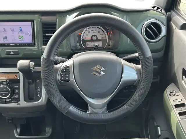 スズキ ハスラー Jスタイル 宮崎県 2015(平27)年 10.9万km クールカーキパールメタリック/ホワイト2トーンルーフ /ナビ(MDV-D402BT)//ワンセグ/CD/DVD/Bluetooth//前席シートヒーター//オートライト//純正フロアマット//ドアバイザー//取説/保証書