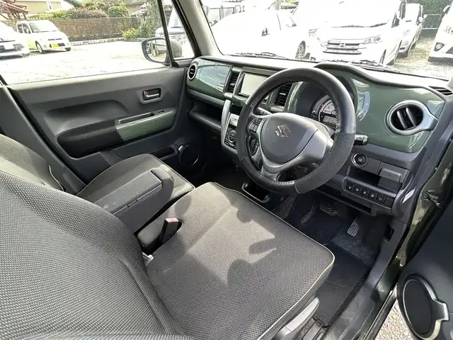スズキ ハスラー Jスタイル 宮崎県 2015(平27)年 10.9万km クールカーキパールメタリック/ホワイト2トーンルーフ /ナビ(MDV-D402BT)//ワンセグ/CD/DVD/Bluetooth//前席シートヒーター//オートライト//純正フロアマット//ドアバイザー//取説/保証書