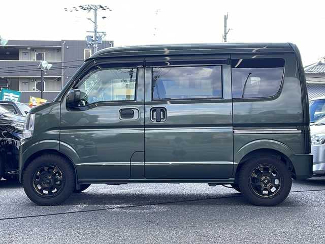 スズキ エブリイ JOINターボ 大阪府 2021(令3)年 1.1万km クールカーキPM ワンオーナー/4WD、5F/ハイルーフ/社外AW/社外SDナビ/　CD.DVD.BT.フルセグTV/ドラレコ/ETC/保証書.取説/純正フロアマット