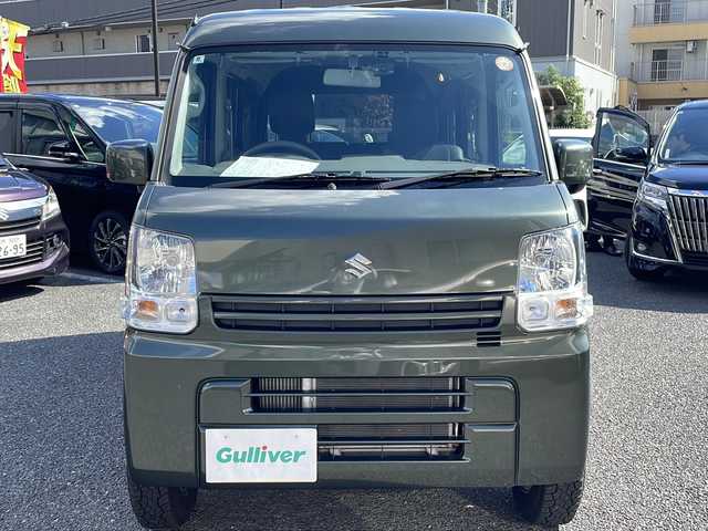 スズキ エブリイ JOINターボ 大阪府 2021(令3)年 1.1万km クールカーキPM ワンオーナー/4WD、5F/ハイルーフ/社外AW/社外SDナビ/　CD.DVD.BT.フルセグTV/ドラレコ/ETC/保証書.取説/純正フロアマット