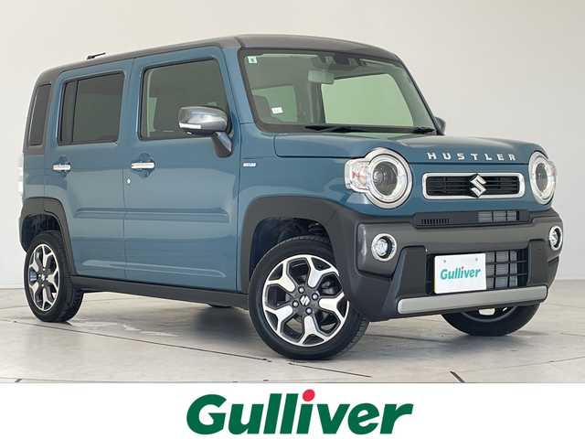 スズキ ハスラー HYBRID X 愛知県 2024(令6)年 1.1万km デニムブルー ガンメタリック 2トーン SDナビ/レーダークルーズコントロール/シートヒーター/バックカメラ/コーナーセンサー/４WD/LEDヘッドライト/衝突軽減システム/ETC/ステアリングスイッチ/スマートキー/プッシュスタート