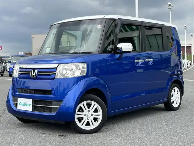 ホンダ Ｎ ＢＯＸ G Lパッケージ 奈良県 2016(平28)年 3.1万km ブリリアントスポーティブルーメタリック2トーン 純正ナビ（VXM-165VFi)/（フルセグ/BT/CD/DVD)/バックカメラ/アイドリングストップ/横滑り防止/片側パワースライドドア/後席サンシェード/オートライト/電動格納ミラー/前方ドライブレコーダー/ETC/純正14インチAW/スペアキーX1/取り扱い説明書
