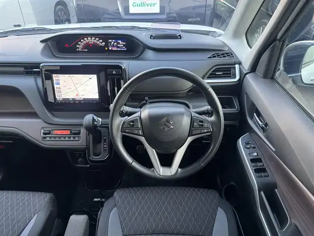 スズキ ソリオ バンディット HV MV 千葉県 2021(令3)年 1.3万km ピュアホワイトP デュアルブレーキサポートシステム/衝突軽減ブレーキ/レーダークルーズコントロール/レーンキープアシスト/コーナーセンサー/純正8インチナビ/フルセグTV/Bluetooth/バックカメラ/両側電動スライドドア/シートヒーター/アイドリングストップ/純正15インチAW/LEDライト/スマートキー/保証書・取説