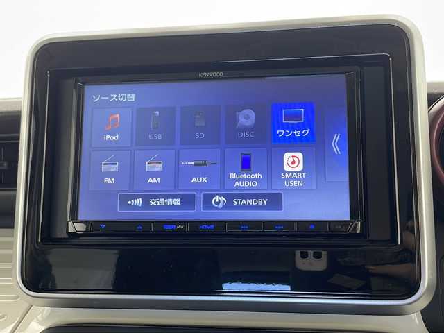 スズキ スペーシア HYBRID X 千葉県 2019(令1)年 0.9万km ブルーイッシュブラックパール3 衝突軽減ブレーキ/レーンキープアシスト/社外メモリナビ（ワンセグ/Bluetoth/CD/DVD/FM/AM)/ドライブレコーダー（前）/アイドリングストップ/両側パワースライドドア/スマートキー/スペアキー/プッシュスタート/オートライト/W＋サイドエアバッグ