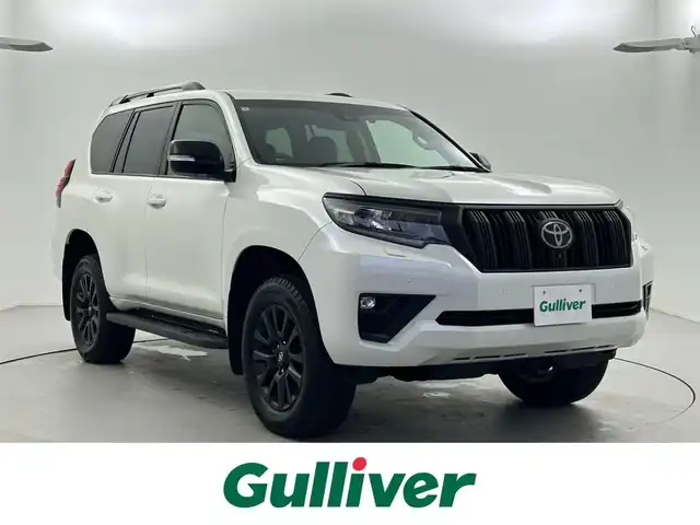 トヨタ ランドクルーザー プラド TX Lパッケージ マットブラED 福井県 2023(令5)年 0.5万km ホワイトパールクリスタルシャイン 4WD/セーフティセンス/・プリクラッシュセーフティ/　・レーンディパーチャーアラート/　・ダプティブハイビームシステム/　・レーダークルーズコントロール/　・オートマチックハイビーム/サンルーフ/純正メモリナビ/　BT/フルセグTV/全方位カメラ/LEDオートライト/フォグランプ/レザーシート/シートヒーター/エアシート/パワーシート/純正18インチアルミホイール/スマートキー/ビルトインETC2.0