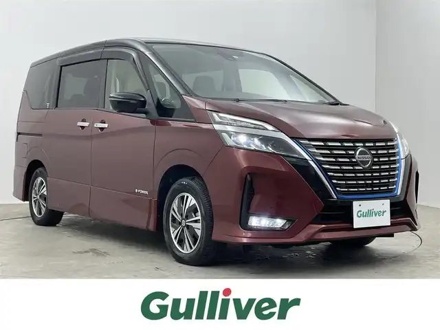 日産 セレナ e－パワー ハイウェイスター V 埼玉県 2019(令1)年 1.2万km マルーンレッド 2トーン プロパイロット　純正９インチナビ　純正フリップダウンモニター　アラウンドビューモニター　ドライブレコーダー　ＥＴＣ　エマージェンシーブレーキ　パーキングアシスト　セーフティパックＢ　ＬＥＤライト