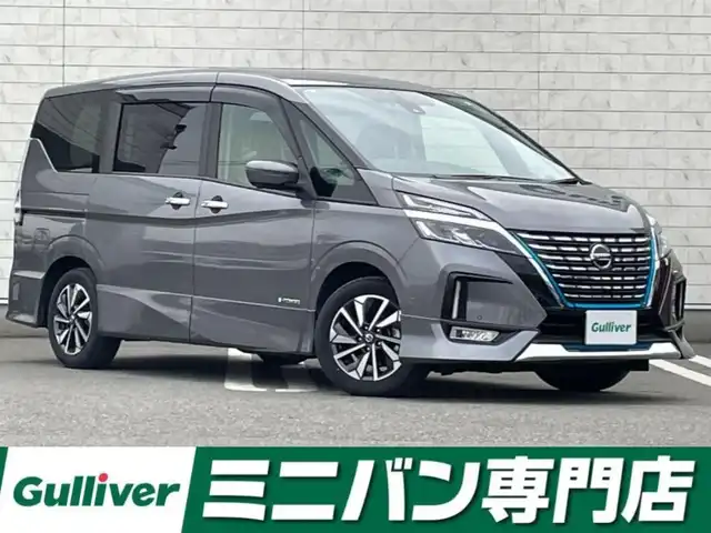 日産 セレナ e－パワー ハイウェイスター G 福岡県 2020(令2)年 4万km ダークメタルグレー 純正10型SDナビ（フルセグTV/CD/DVD/BT）アラウンドビューモニタープロパイロットフリップダウンモニターエマージェンシーブレーキコーナーセンサー両側パワスラドラレコETCデジタルインナーミラーオートホールド純正LEDヘッドライト純正フロアマット純正アルミホイールスマートキープッシュスタート