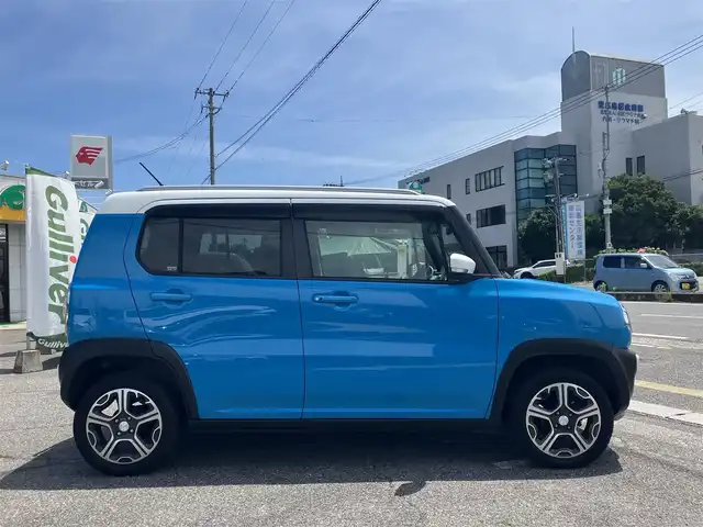 マツダ フレア クロスオーバー XS 広島県 2015(平27)年 6.2万km 青／白 レーダーブレーキサポート/社外ナビ/バックカメラ/フルセグTV/Bluetooth/HIDヘッドライト/オートライト/運転席シートヒーター/ルーフレール/ETC/純正15インチアルミ