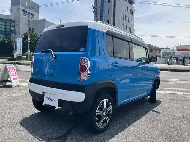 マツダ フレア クロスオーバー XS 広島県 2015(平27)年 6.2万km 青／白 レーダーブレーキサポート/社外ナビ/バックカメラ/フルセグTV/Bluetooth/HIDヘッドライト/オートライト/運転席シートヒーター/ルーフレール/ETC/純正15インチアルミ