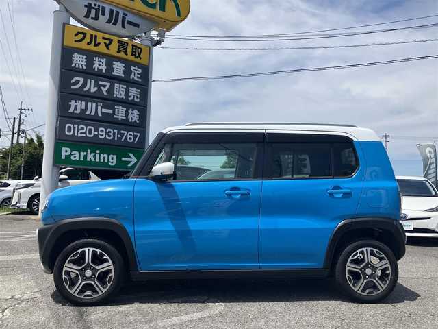 マツダ フレア クロスオーバー XS 広島県 2015(平27)年 6.2万km 青／白 レーダーブレーキサポート/社外ナビ/バックカメラ/フルセグTV/Bluetooth/HIDヘッドライト/オートライト/運転席シートヒーター/ルーフレール/ETC/純正15インチアルミ