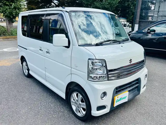 スズキ エブリィ ワゴン PZターボ スペシャル 神奈川県 2013(平25)年 4.8万km パールホワイト メモリナビ/ワンセグテレビ/バックカメラ/ドアバイザー/両側パワースライドドア/HID