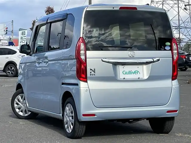 ホンダ Ｎ ＢＯＸ G L ホンダセンシング 道央・札幌 2018(平30)年 2.9万km モーニングミストブルーM ４WD/純正ディーラーOPナビ/CD/DVD/BT/フルセグ/ホンダセンシング/衝突被害軽減ブレーキ/横滑り防止装置/アダプティブクルーズコントロール/レーンキープアシスト/リアコーナーセンサー/バックカメラ/ビルトインETC/アイドリングストップ/ECONモード/片側パワースライドドア/前席シートヒーター/ステアリングリモコン/プッシュスタート/スマートキー/LEDヘッドライト/オートライト/オートハイビーム/電動格納ミラー/ヒーテッドドアミラー/ウィンカーミラー/純正フロアマット/ドアバイザー/スペアキー/純正エンジンスターター/冬タイヤ積込（ゴムのみ）/155/65/R14/2018年/山4mm