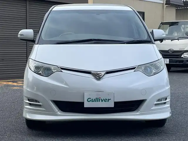 トヨタ エスティマ アエラス Gパッケージ 千葉県 2007(平19)年 11.8万km ホワイトパールクリスタルシャイン 社外ナビ(AM/FM/フルセグ/BT/DVD/CD)/クルーズコントロール/前方ドライブレコーダー(カロッツェリア)/両側パワースライドドア/TRDフロントリップ/社外ホイール(G/SPEED)/HIDヘッドライト/オートライト/社外車内灯(LED)/純正フロアマット
