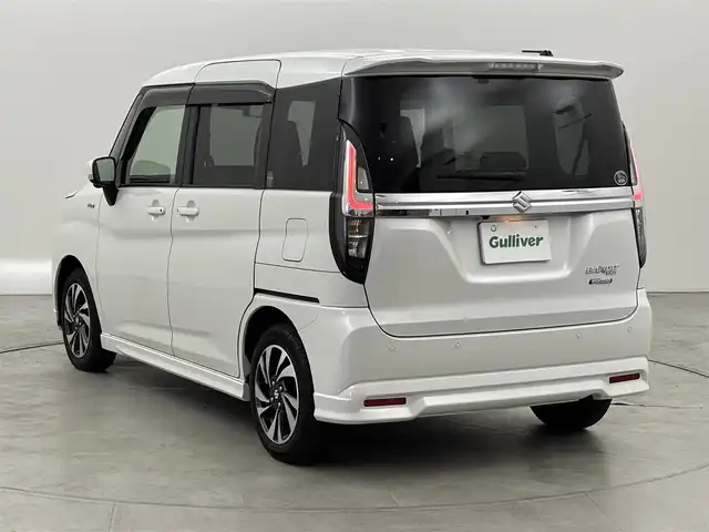 スズキ ソリオ バンディット HV MV 福岡県 2021(令3)年 4.8万km ピュアホワイトP 純正９インチナビ　/ＥＴＣ　/全方位カメラ　/両側パワースライドドア　/レーダークルーズコントロール　/衝突軽減被害システム　/レーンキープ　/クリアランスソナー　/ヘッドアップディスプレイ　/シートヒーター　/ＬＥＤ