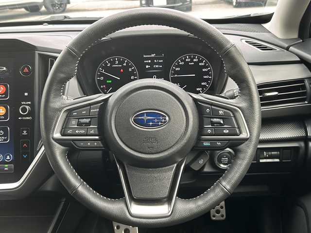 スバル クロストレック リミテッド 秋田県 2024(令6)年 1.5万km 青 純正メモリナビ/Bluetooth、フルセグTV/バックカメラ/前後ドライブレコーダー/レーダークルーズコントロール/レザーシート/前席パワーシート/ステアリングヒーター/純正18インチAW/4WD