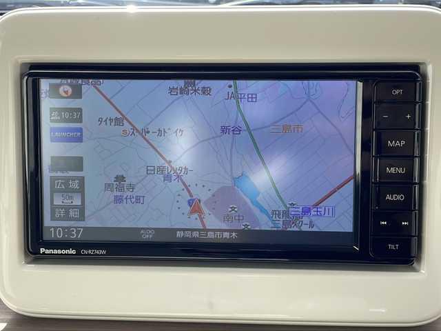 スズキ ラパン X 静岡県 2019(平31)年 6.5万km フォーンベージュメタリック/ホワイト2トーンルーフ プッシュスタート/アイドリングストップ/ETC/ナビ/ABS/横滑り防止装置/衝突被害軽減装置/ヘッドライト(LED)