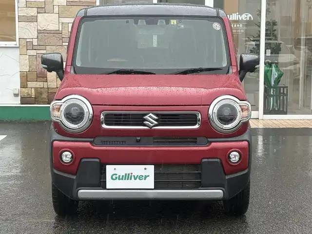 スズキ ハスラー HYBRID X ターボ 徳島県 2020(令2)年 1.6万km フェニックスレッドパール/ガンメタリック2トーンルーフ 全方位モニター付メモリーナビ装着車/（Bluetooth/フルセグ/CD/DVD/AppleCarPlay/androidauto/USB）/スズキセーフティサポート/・デュアルブレーキサポート/・後退時ブレーキサポート/・誤発進抑制機能装置/・後方誤発進抑制機能装置/・車線逸脱抑制希望/・車線逸脱警報機能/・ふらつき警報/・標識認識機能/・アダプティブクルーズコントロール/・先行車発信お知らせ機能/・全方位カメラ/ターボ/シートヒーター/前後ドライブレコーダー/プッシュスタート/スマートキー