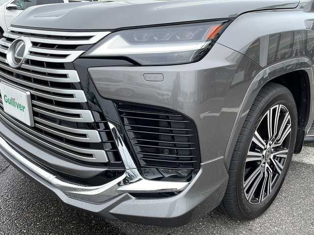 レクサス ＬＸ 600 新潟県 2024(令6)年 0.2万km マンガンラスター ワンオーナー/茶革シート（全席パワーシート）/シートベンチレーション　ヒーター/サンルーフ/純正エアロ（Ｆ、Ｒ）/カラードステップ/純正OP22インチAW/マークレビンソンサウンド/純正ナビ　フルセグ/全周囲カメラ/リアエンターテインメント/デジタルインナーミラー/セーフティセンス/クールボックス/ルーフレール/置くだけ充電/LEDヘッドライト/スマートキー×２/カードキー/保証書、取説