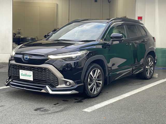 トヨタ カローラ クロス ハイブリッド Z 京都府 2023(令5)年 3.5万km アティチュードブラックマイカ モデリスタエアロ　純正ディスプレイオーディオ　ナビ　Ｂｌｕｅｔｏｏｔｈオーディオ　バックカメラ　レーダークルーズ　ブラインドスポットモニター　ＬＥＤヘッドライト　前席シートヒーター　電動リアゲート