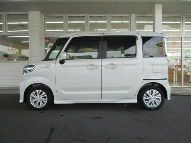 スズキ スペーシア カスタム HYBRID GS 千葉県 2021(令3)年 0.3万km ピュアホワイトP ワンオーナー/社外ナビ【DVD/CD/BT/SD/USB】/デュアルカメラブレーキサポート/LEDヘッドライト&LEDフォグランプ/片側パワースライドドア/レーダークルーズコントロール/車線逸脱防止警報/アイドリングストップ/ナビ連動ステアリングスイッチ/運転席シートヒーター/リアコーナーセンサー/スペアキー/取扱説明書/新車時保証書