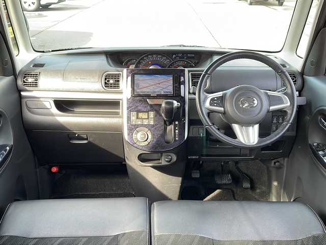 ダイハツ タント カスタム RS トップED SAⅡ 道北・旭川 2016(平28)年 7.1万km ブラックマイカメタリック /4WD//禁煙車//社外メモリナビ//CD/DVD/SD/BT/フルセグ//両側パワースライドドア//ハーフレザーシート//エンジンスターター//バックカメラ//衝突軽減ブレーキ//レーンキープ//誤発進抑制//アイドリングストップ//オートライト//LEDヘッドライト//フォグライト//ETC//オートリトラミラー//サンシェード//純正フロアマット//ドアバイザー