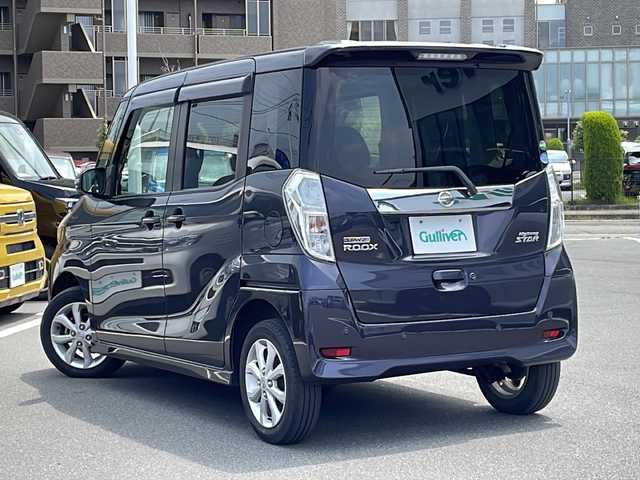 日産 デイズ ルークス ハイウェイスターX 長野県 2020(令2)年 3.2万km プレミアムパープルP 純正メモリナビ【MJ117D-W】/（ＣＤ／ＳＤ／ＢＴ／フルセグＴＶ）/全方位カメラ/片側パワースライドドア/革巻きステアリング/ステアリングスイッチ/アイドリングストップ/オートライト/ＬＥＤヘッドライト/フォグランプ/ETC/純正フロアマット/純正14インチAW/サイドバイザー/衝突軽減ブレーキ/車線逸脱システム/横滑り防止装置/電動格納ミラー/スマートキー/Pスタート
