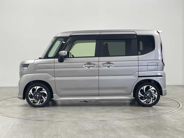 スズキ スペーシア カスタム HYBRID XS 群馬県 2025(令7)年 0.1万km未満 スチールシルバーM 届出済未使用車　純正９型ナビ　フルセグＴＶ　全周囲カメラ　両側電動スライドドア　衝突被害軽減ブレーキ　レーンアシスト　ヘッドアップディスプレイ　オートハイビーム　ＬＥＤヘッドライト　ＥＴＣ　禁煙車