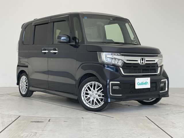 ホンダ Ｎ ＢＯＸ カスタム L ターボ 愛知県 2021(令3)年 1.7万km ミッドナイトブルービームM ホンダセンシング/純正8型ナビ/両側パワースライドドア/レーダークルーズコントロール/シートヒーター/バックカメラ/コーナーセンサー/LEDヘッドライト/純正アルミホイール/パドルシフト/ETC/衝突軽減システム/CD DVD/Bluetooth/ステアリングスイッチ/スマートキー/プッシュスタート