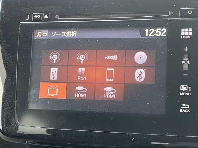 ホンダ ステップワゴン G EX 山形県 2015(平27)年 5.1万km プレミアムディープロッソパール Honda SENSING/・衝突軽減ブレーキ（ＣＭＢＳ）/・路外逸脱抑制機能/・先行車発進お知らせ機能/・アダプティブクルーズコントロール（ＡＣＣ）/・車線維持支援システム（ＬＫＡＳ）/・標識認識機能/・誤発進抑制機能 /両側パワースライドドア/純正フリップダウンモニター/純正ナビ(CD.DVD.SD.BT.USB.HDMI)/フルセグ/マルチビューカメラ/ビルトインETC/シートヒーター/プッシュスタート/スマートキー/LEDヘッドライト