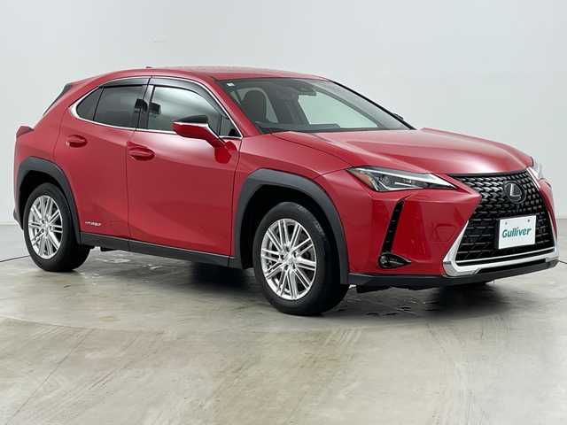 レクサス ＵＸ 250h バージョンC 道央・札幌 2020(令2)年 2.4万km マダーレッド ・4WD/・純正ナビ&CD&BT&TV&Miracast/・全方位カメラ/・パワーバックドア/・衝突軽減ブレーキ/・レーダークルーズコントロール/・黒レザーシート/・前席シートヒーター/・ステアリングヒーター/・前席パワーシート/・ドアミラーヒーター/・AC100V/・ビルトインETC/・TVキャンセラー/・クリアランスソナー/・LEDヘッドライト/・スマートキー/・スペアキー/・社外17インチAW/・純正AW付スタッドレス積載