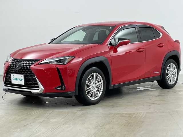 レクサス ＵＸ 250h バージョンC 道央・札幌 2020(令2)年 2.4万km マダーレッド ・4WD/・純正ナビ&CD&BT&TV&Miracast/・全方位カメラ/・パワーバックドア/・衝突軽減ブレーキ/・レーダークルーズコントロール/・黒レザーシート/・前席シートヒーター/・ステアリングヒーター/・前席パワーシート/・ドアミラーヒーター/・AC100V/・ビルトインETC/・TVキャンセラー/・クリアランスソナー/・LEDヘッドライト/・スマートキー/・スペアキー/・社外17インチAW/・純正AW付スタッドレス積載
