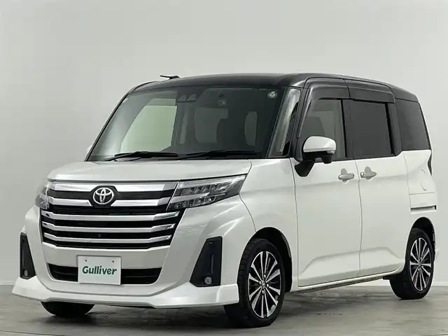 トヨタ ルーミー カスタムG－T 埼玉県 2020(令2)年 3.3万km ブラックマイカメタリック/パールホワイト2トーン 純正９型ナビ　ＢＴ　全方位　温シート　両側電動　オートハイビーム　コーナーセンサー　レーダークルーズコントロール　レーダークルーズコントロール　純正１５インチアルミホイール　衝突軽減システム