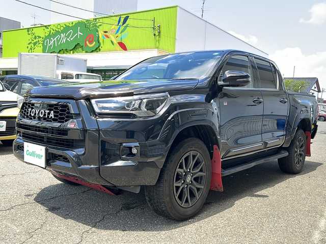 トヨタ ハイラックス Z GRスポーツ 福井県 2022(令4)年 2.9万km アティチュードブラックマイカ ワンオーナー/GRサイドステップ/GRマッドフラップ/純正ベッドライナー/社外トノカバー/社外マフラー/バグガード/純正ボディサイドモールディング/リアゲートダンパー/前後ドライブレコーダー/社外マフラー/社外アンダーガード/プッシュスタート/LEDヘッドライト/フォグランプ/オートライト/純正ナビ/AM/FM/BT/USB/全方位カメラ/社外サブウーファー/トヨタセーフティーセンス/レーダークルーズコントロール/パドルシフト/ETC2.0/スマートキー×2/ハーフレザーシート/運転席パワーシート/取扱説明書・保証書あり