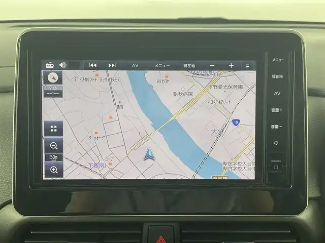 日産 ルークス ハイウェイスター X 大分県 2024(令6)年 0.2万km オーシャンブルーP エマージェンシーブレーキ/車線逸脱警報/インテリジェントルームミラー/アラウンドビューモニター/純正9型ナビ　型式：MM223D-L/【フルセグTV、AM/FM、BT対応】/ステアリングスイッチ/両側電動スライドドア/サーキュレーター/ETC/アイドリングストップ/横滑り防止装置/電動格納ミラー/純正フロアマット/オートライト/LEDヘッドライト/フォグランプ/純正14インチアルミホイール/コーナーセンサー