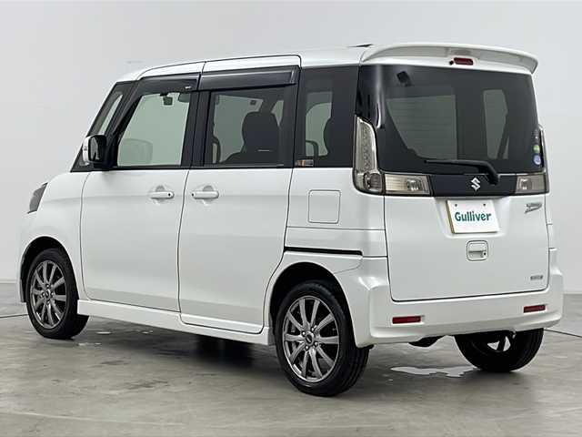スズキ スペーシア カスタム XS リミテッド 道央・札幌 2015(平27)年 3.9万km クリスタルホワイトP ・4WD/・寒冷地仕様/・純正ナビ&CD&AUX&ワンセグ/・両側パワースライドドア/・衝突軽減ブレーキ/・前席シートヒーター/・ドアミラーヒーター/・ステアリングスイッチ/・ベンチシート/・HIDヘッドライト/・フォグランプ/・社外AW付スタッドレス積載