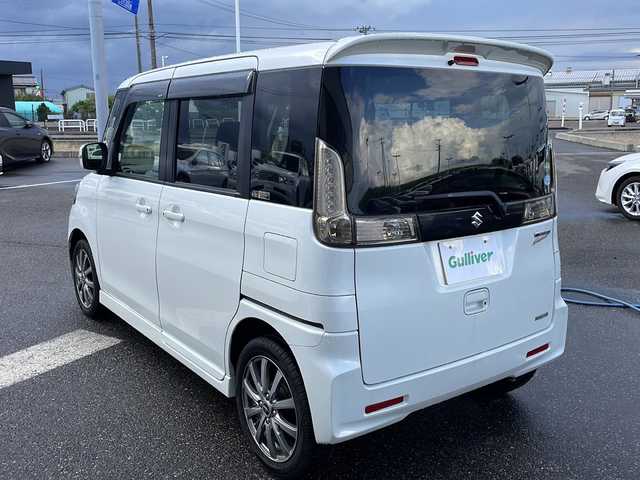 スズキ スペーシア カスタム XS リミテッド 新潟県 2015(平27)年 3.9万km クリスタルホワイトP ・4WD/・寒冷地仕様/・純正ナビ&CD&AUX&ワンセグ/・両側パワースライドドア/・衝突軽減ブレーキ/・前席シートヒーター/・ドアミラーヒーター/・ステアリングスイッチ/・ベンチシート/・HIDヘッドライト/・フォグランプ/・社外AW付スタッドレス積載
