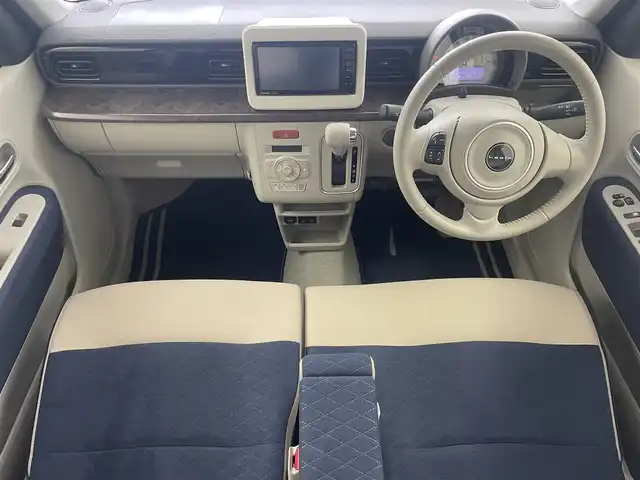 スズキ ラパン モード 大分県 2021(令3)年 1.4万km フォーンベージュメタリック/ホワイト2トーンルーフ 純正ディーラーナビ/・Bluetooth・フルセグTV・AM・FM・DISC/バックカメラ/全方位カメラ/純正フロアマット/ドライブレコーダー/横滑り防止装置/車線逸脱防止システム/衝突軽減ブレーキ/オートライト/リアコーナーセンサー/革巻きステアリング/テレビキャンセラー/ステアリングリモコン/パワーウィンドウ/パワーステアリング/電動格納ミラー