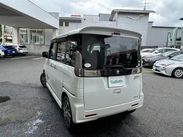 スズキ スペーシア カスタム XS 宮城県 2015(平27)年 8.1万km クリスタルホワイトP 純正ナビ（ラジオ/TVフルセグ/USB/）/アイドリングストップ/デュアルカメラブレーキサポート（衝突軽減/車線逸脱警報）/全方位バックカメラ/ドラレコ/オートライト/ETC/純正フロアマット/スタッドレスタイヤ（１５５/65R14）/記録簿/取扱説明書/保証書