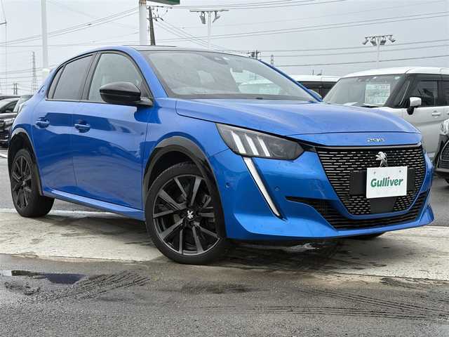 プジョー ２０８ GT 徳島県 2022(令4)年 2.6万km 青Ⅱ 純正ディスプレイ/ガラスルーフ/前後ドラレコ/ハーフレザーシート/前席シートヒーター/電動パーキング/パドルシフト/フロアマット/ＬＥＤヘッドライト/ステアリングスイッチ/レーンキープアシスト/プッシュスタート